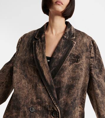 Bleached denim coat | Miu Miu