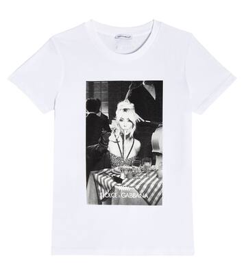 “Ciao, Kim” printed cotton T-shirt | Dolce&Gabbana Kids