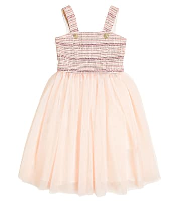 Cotton-blend tweed dress | Balmain Kids