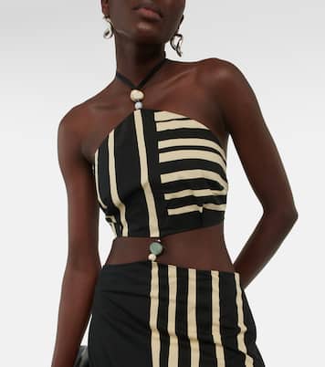 Robe longue en coton à ornements | SIR