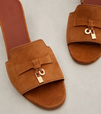 Pantoletten Summer Charms aus Veloursleder | Loro Piana