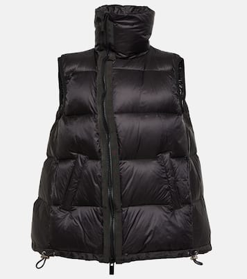 Asymmetric quilted down vest | Sacai