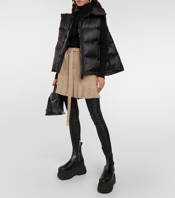 Asymmetric quilted down vest | Sacai