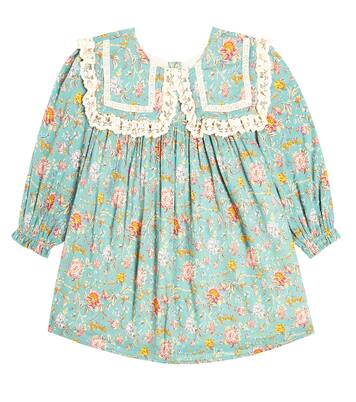Arinola lace-trimmed floral cotton dress | Louise Misha