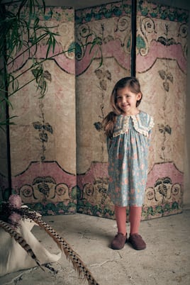 Arinola lace-trimmed floral cotton dress | Louise Misha