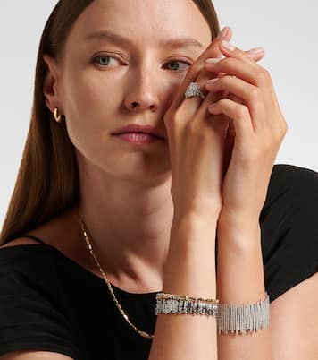 Brazalete Classic de oro de 18 ct con diamantes | Suzanne Kalan