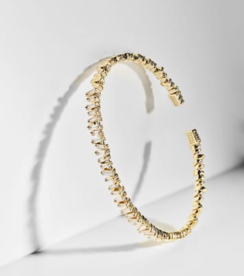 Brazalete Classic de oro de 18 ct con diamantes | Suzanne Kalan