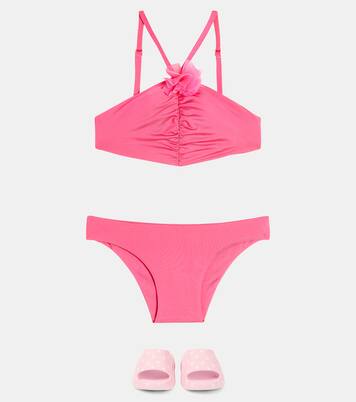 Floral-appliqué bikini | Monnalisa