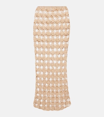 Jupe longue Rosette en crochet de coton | Anna Kosturova