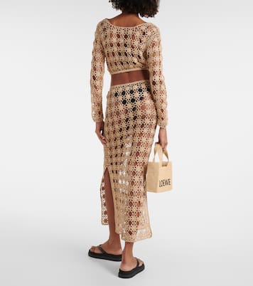 Jupe longue Rosette en crochet de coton | Anna Kosturova