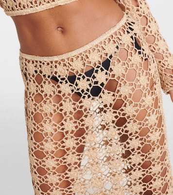 Jupe longue Rosette en crochet de coton | Anna Kosturova