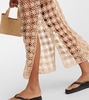 Jupe longue Rosette en crochet de coton | Anna Kosturova