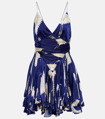 Robe Margot imprimée en satin | Khaite