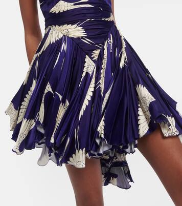 Robe Margot imprimée en satin | Khaite