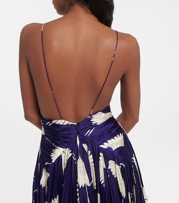 Robe Margot imprimée en satin | Khaite