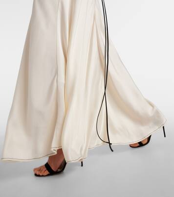 Robe longue en crêpe de satin | Victoria Beckham