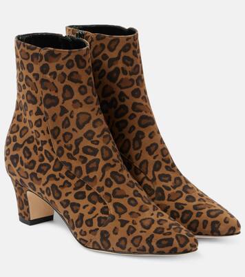Myconia 50 leopard-print suede ankle boots | Manolo Blahnik