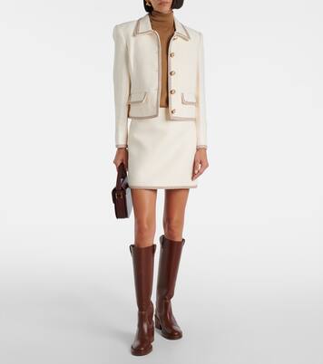 Ohemia wool-blend miniskirt | Veronica Beard