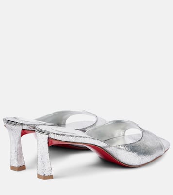 Mules Condora 55 in pelle metallizzata | Christian Louboutin