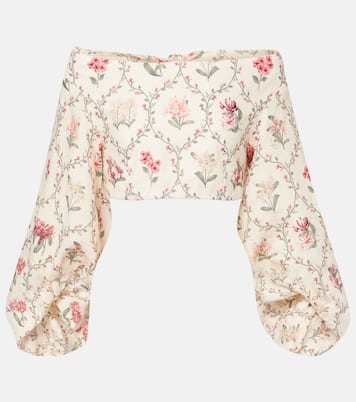 Bedrucktes Top aus Leinen | Agua by Agua Bendita