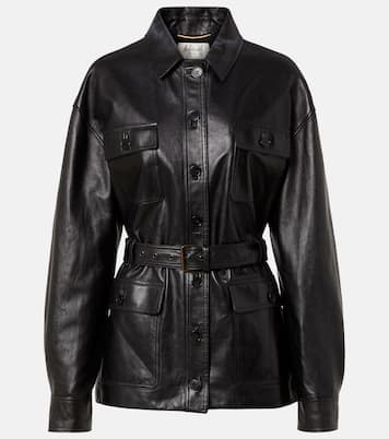 Saharienne belted leather jacket | Saint Laurent