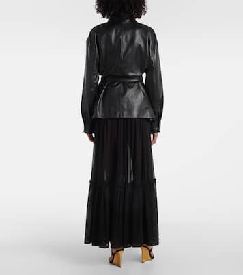 Saharienne belted leather jacket | Saint Laurent