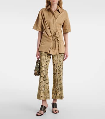 Wedge-Pantoletten aus Leder | Dries Van Noten