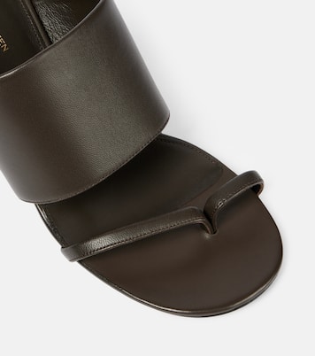 Wedge-Pantoletten aus Leder | Dries Van Noten