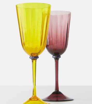 Rainbow set of 8 wine glasses | La DoubleJ