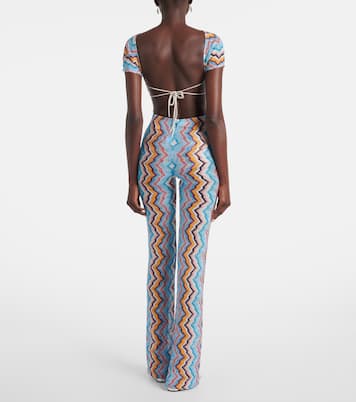 Pantalones flared de tiro alto en zigzag | Missoni