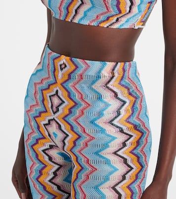Pantalones flared de tiro alto en zigzag | Missoni