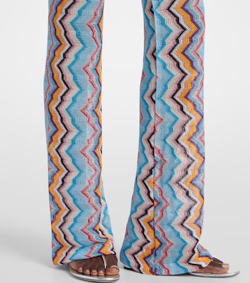 Pantalones flared de tiro alto en zigzag | Missoni