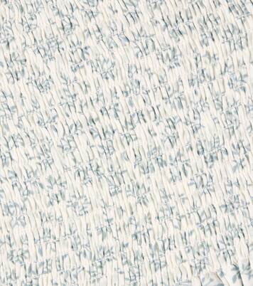 Zayla floral shirred cotton top | Rylee + Cru