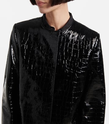 Abrigo de piel efecto cocodrilo | Toteme