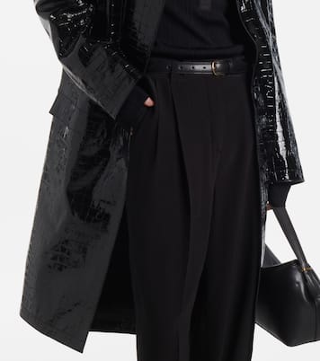 Abrigo de piel efecto cocodrilo | Toteme