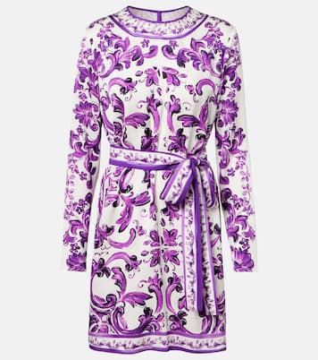 Majolica silk-blend minidress  | Dolce&Gabbana