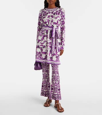 Majolica silk-blend minidress  | Dolce&Gabbana