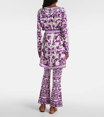 Majolica silk-blend minidress  | Dolce&Gabbana