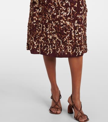 Midirock aus Seide mit Pailletten | Dries Van Noten