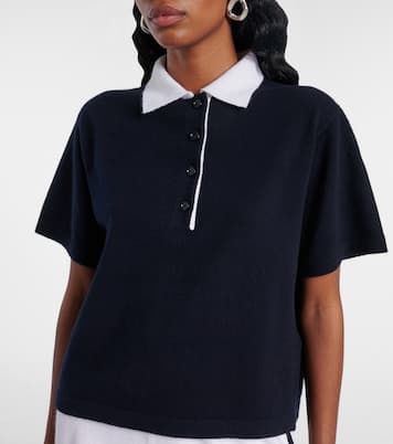 Cropped cashmere polo shirt | Jardin des Orangers