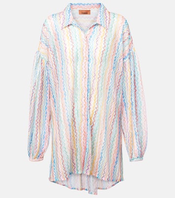 Oversize-Hemd aus Häkelstrick | Missoni