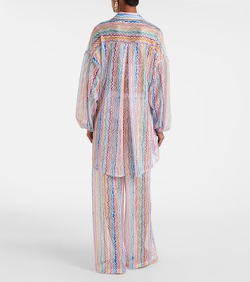 Oversize-Hemd aus Häkelstrick | Missoni