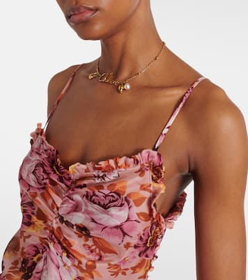Ruched floral silk camisole | Chloé