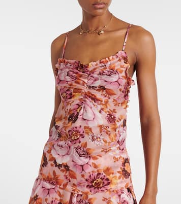 Ruched floral silk camisole | Chloé