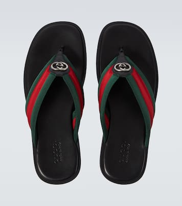 GG Web Stripe slides | Gucci