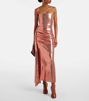 Draped sequined corset dress | Alex Perry