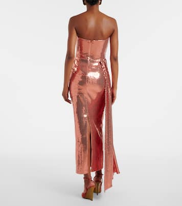 Draped sequined corset dress | Alex Perry