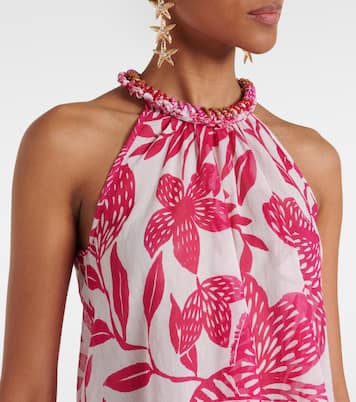 Top Cleo in cotone con perline | Poupette St Barth