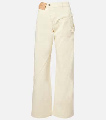 拧绕高腰阔腿牛仔裤 | JW Anderson