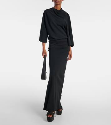 Draped charmeuse top | Rick Owens